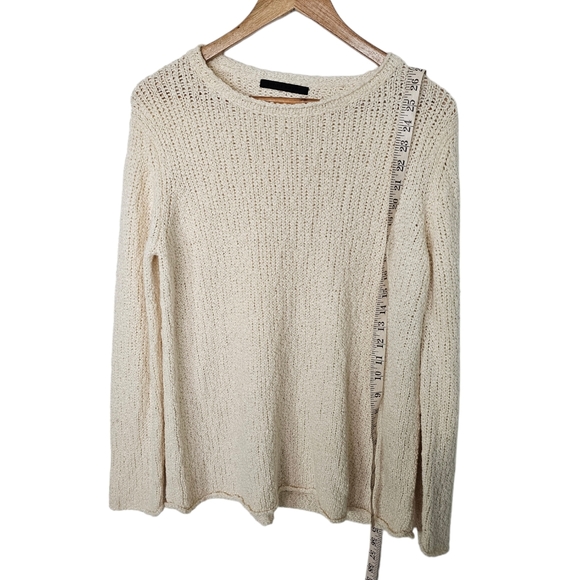 Jenni Kayne Silk Wool Sweater Knit Cream Size Small - Picture 8 of 10